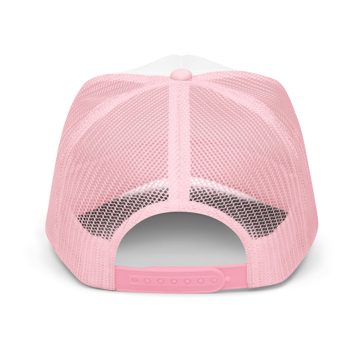 Bakslash Double Star Foam Trucker Hat in Pink