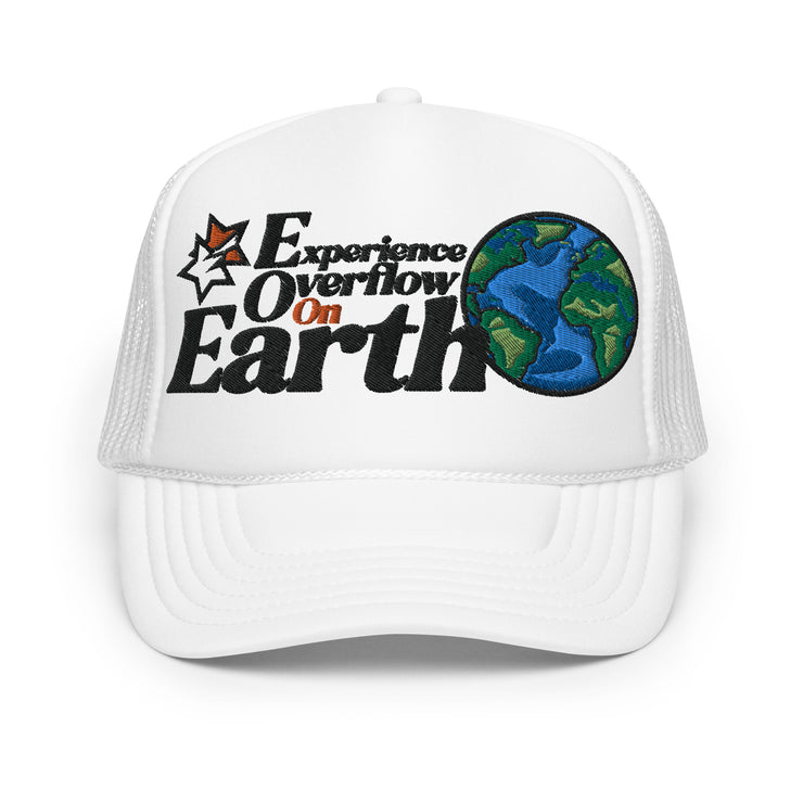 Experience Overflow On Earth Y2K Foam trucker hat