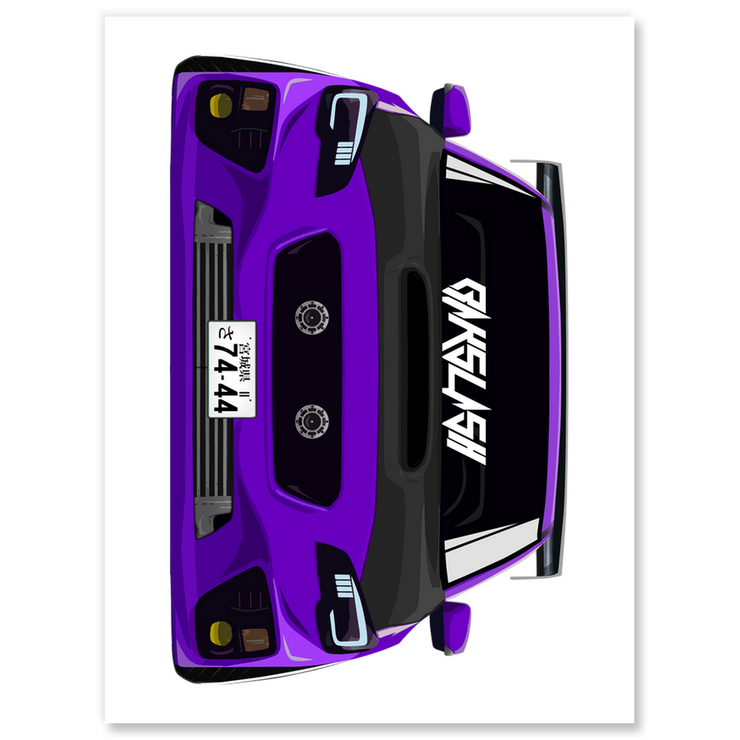 Purple Stanced VA Subie Sticker