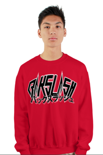 Bakslash Big Logo Retro Red Crewneck Sweatshirt