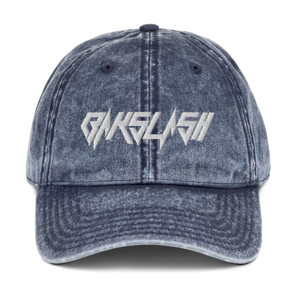 Bakslash Logo Embroidered Distressed Hat