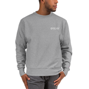 Bakslash White Embroidered Logo Grey Crewneck Sweatshirt