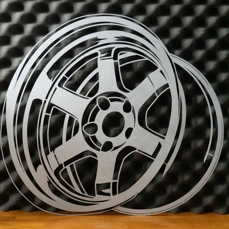 6 Spoke JDM Three-Piece Wheel Metal Sign